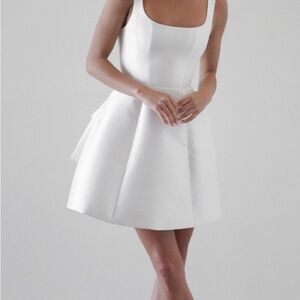 White satin dress